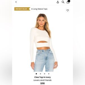 Lovers + Friends Clea Top in Ivory